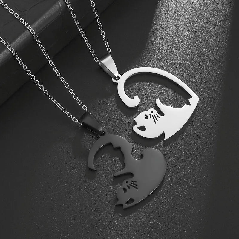 Necklace with Cats in Love