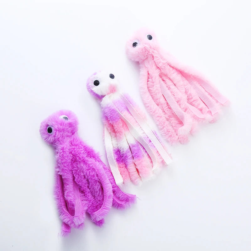 Giocattolo di peluche a forma di polpo per gatti – resistente, interattivo e perfetto per il gioco come Giochini per Gattini