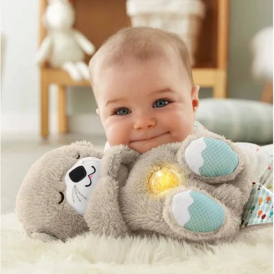 Peluche che respira, orsetto calmante con suoni e luci per bambini