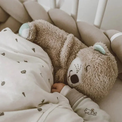 Peluche che respira, orsetto calmante con suoni e luci per bambini