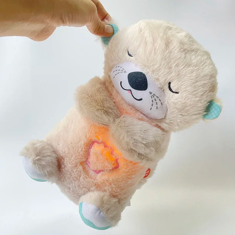 Peluche che respira, orsetto calmante con suoni e luci per bambini