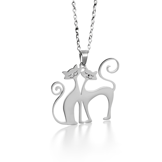 Twin Cats Necklace