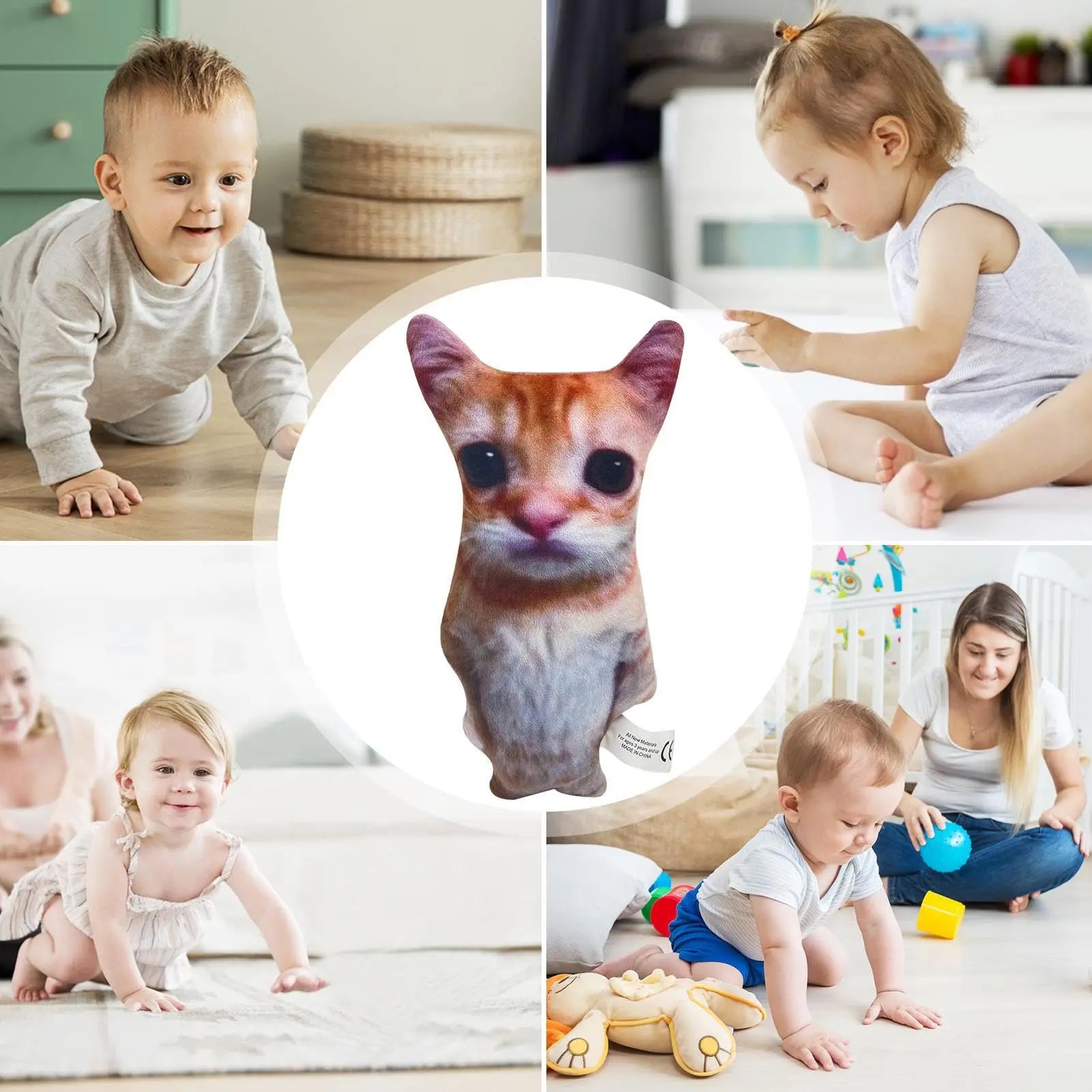 Peluche Gatto El Gato - Morbido peluche da 21 cm con grandi occhi espressivi, perfetto per bambini e collezionisti