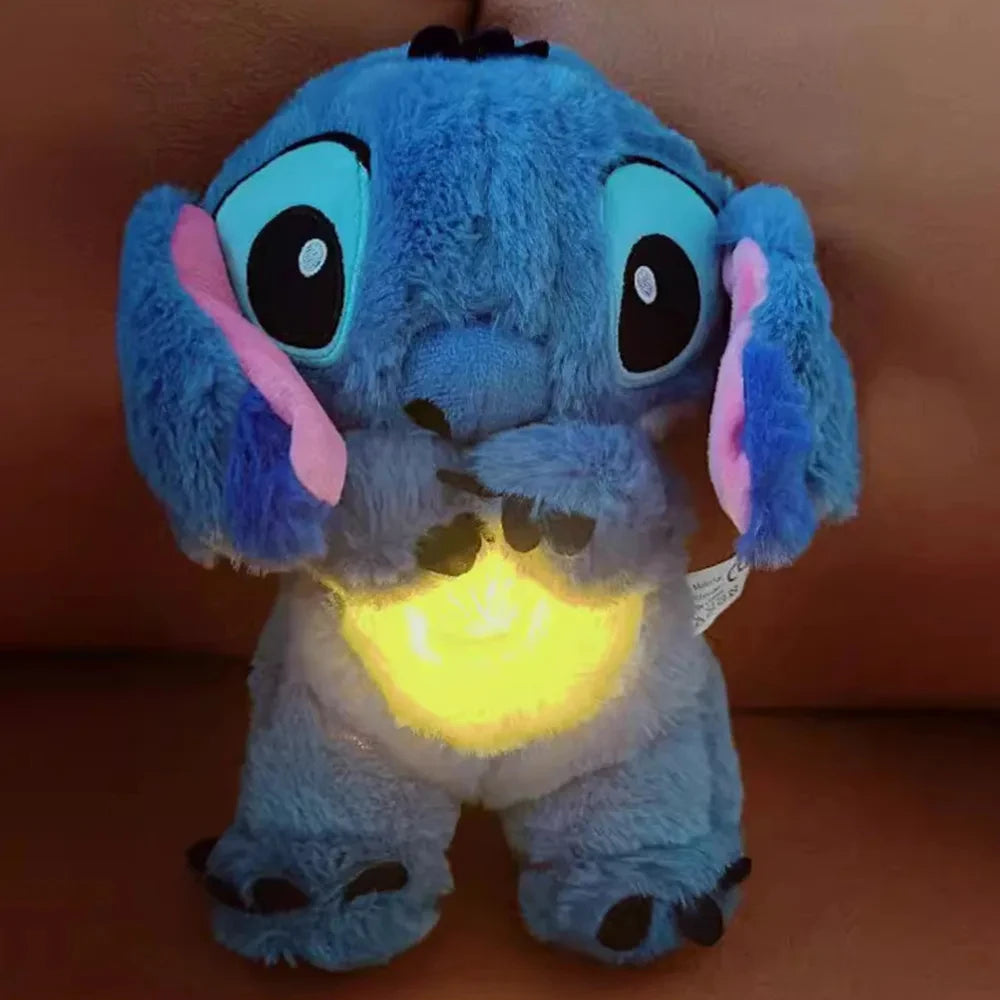 Peluche Stitch che respira con musica e luce soffusa per bambini.