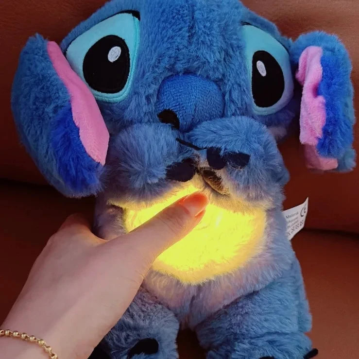 Peluche Stitch che respira con musica e luce soffusa per bambini.